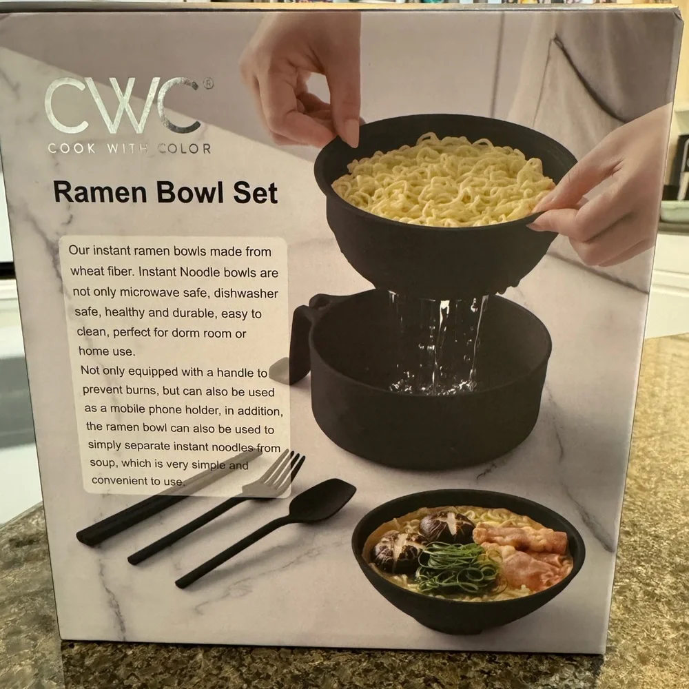 CWC Black Ramen Bowl Set - Picture 1 of 7